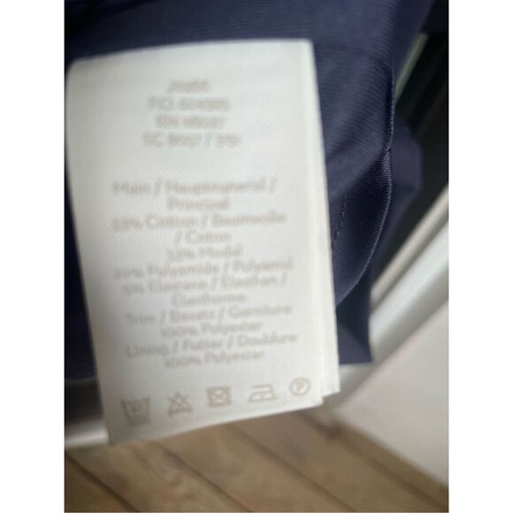 Boden Josie Ponte Bow tie Neck Sheath Dress Navy Blue Size US 16R Career - Picture 11 of 12